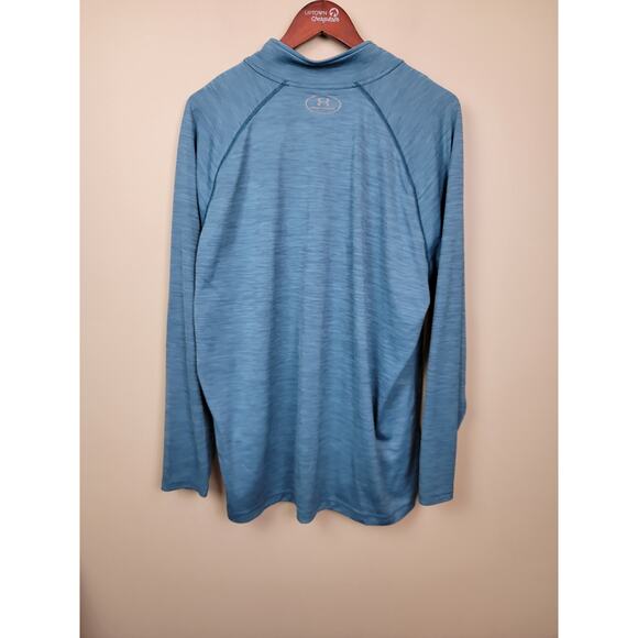Under Armour Men's Size X-Large Green 1/4 Zip Pullover Loose HeatGear Spacedye - Picture 5 of 8